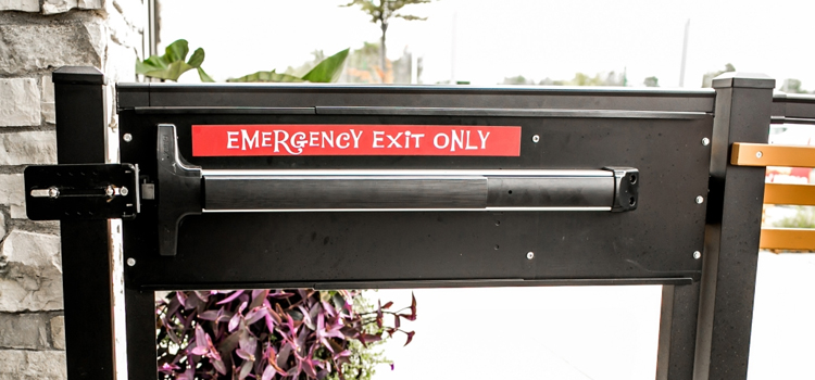 emergency push bar installation in Oasis